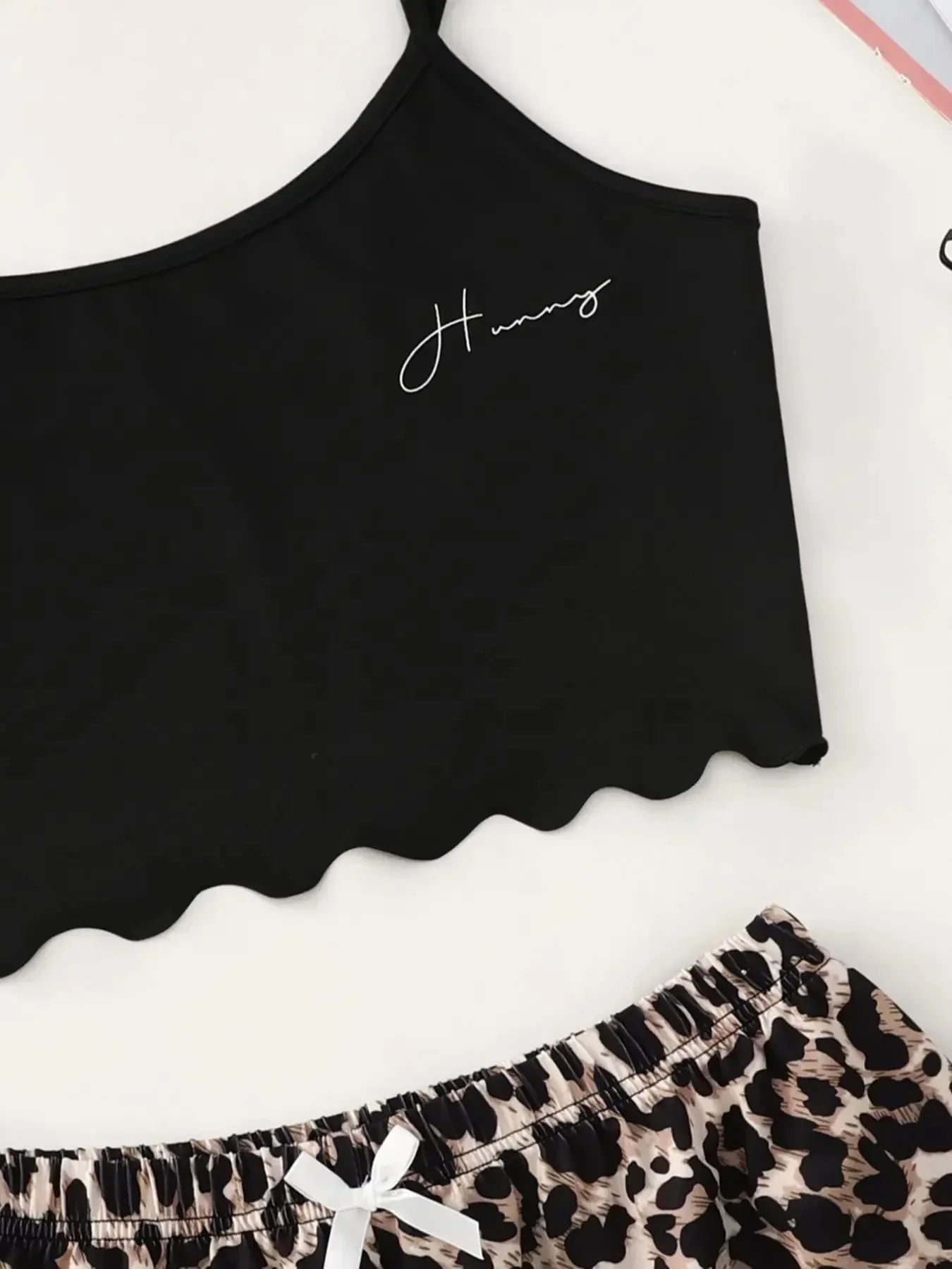 Women's Pajamas Set Lingerie Leopard Print Shorts Sets