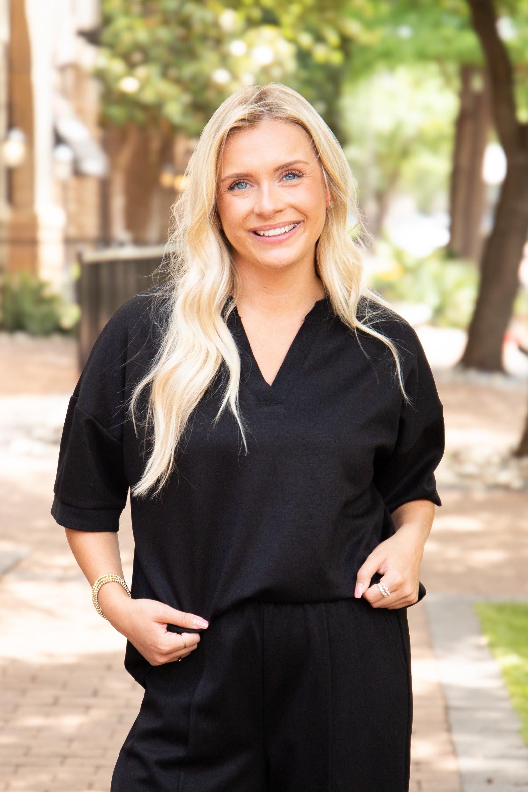 Women's Soft V-neck Top