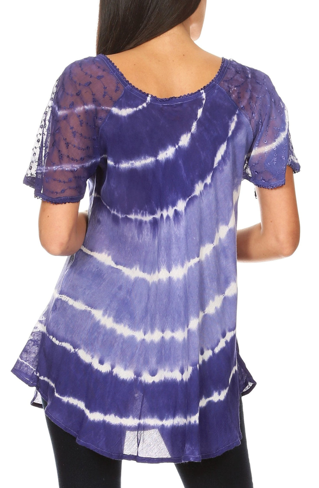 Women's Short Sleeve Casual Light Loose Scoop Neck Top Blouse