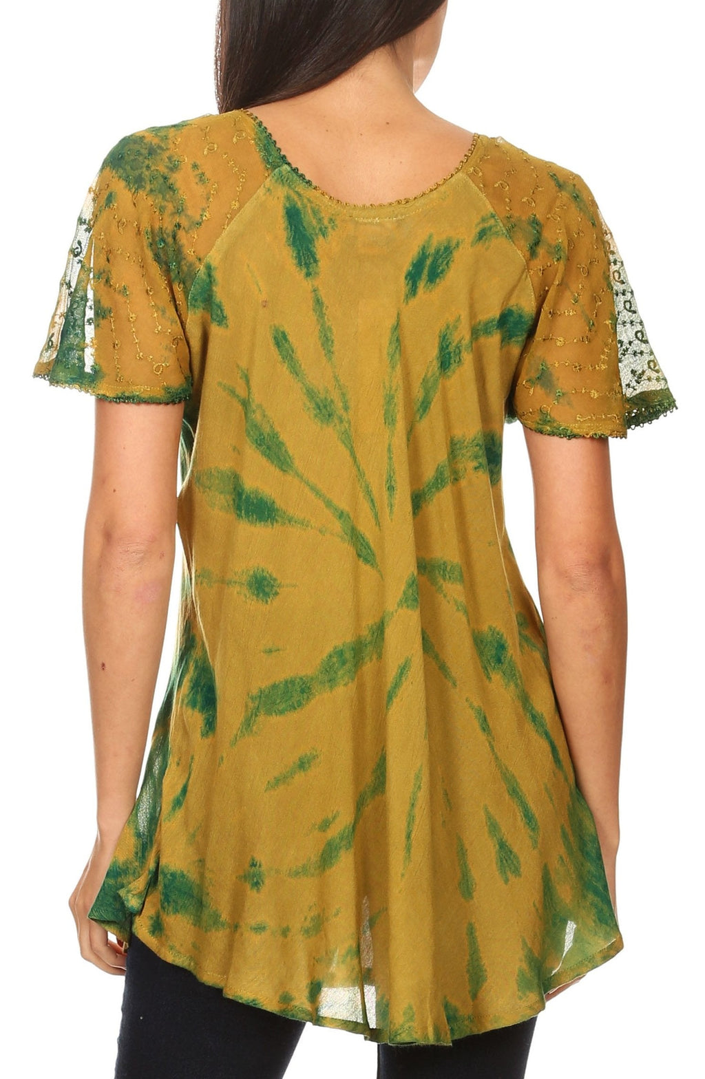 Women's Short Sleeve Casual Light Loose Scoop Neck Top Blouse