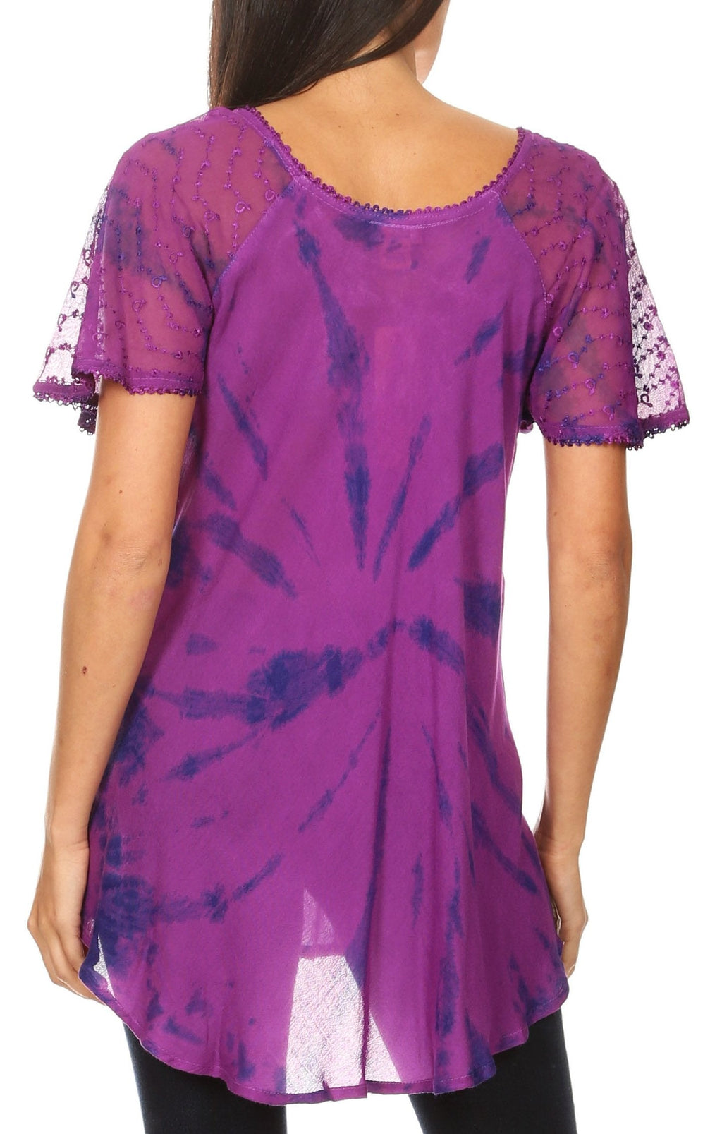 Women's Short Sleeve Casual Light Loose Scoop Neck Top Blouse