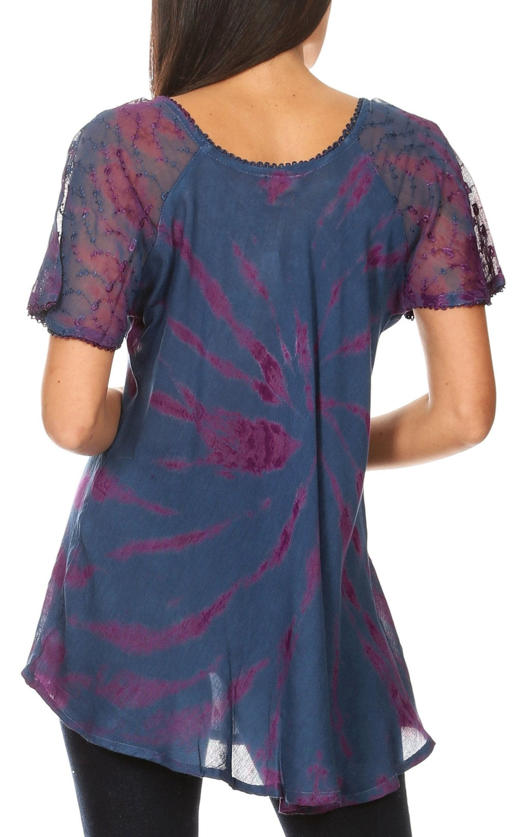 Women's Short Sleeve Casual Light Loose Scoop Neck Top Blouse