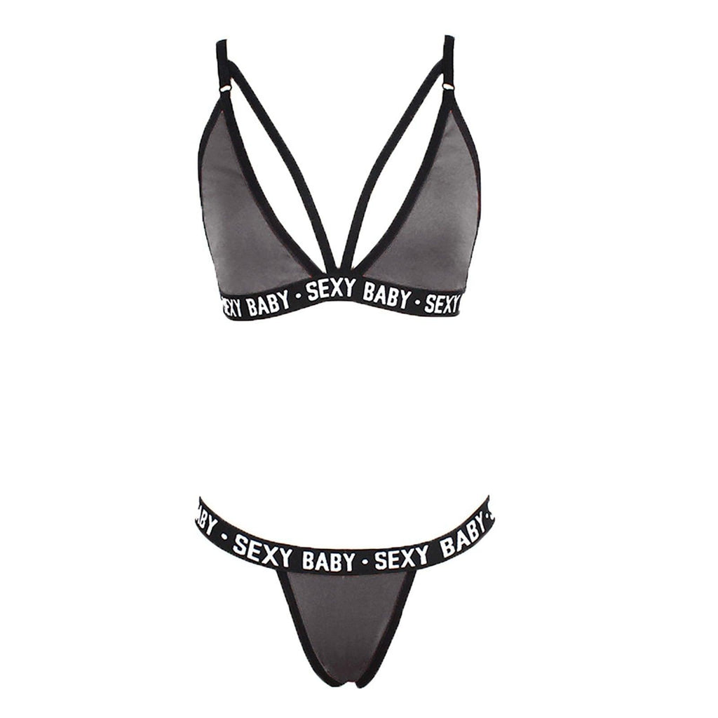 Women's Summer Swimwear Solid Lingerie Underwear Set Women Letter Solid Patchwork Bikini Set Classic Design Underwear G-String Set Women's Bikini Triangle Solid Two Piece Bathing Suit